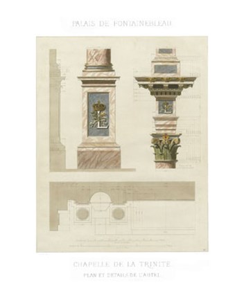 Framed Palais de Fontainbleu II Print