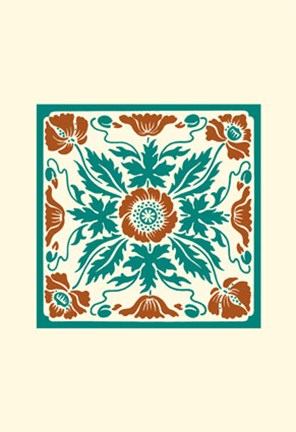 Framed Tile Motif II Print