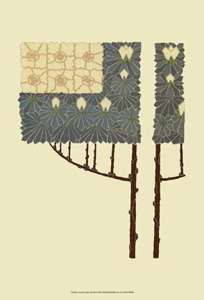 Framed Arts and Crafts Tree III Print