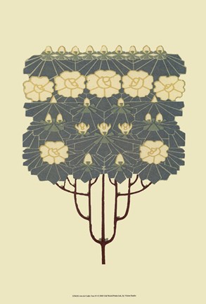 Framed Arts and Crafts Tree IV Print
