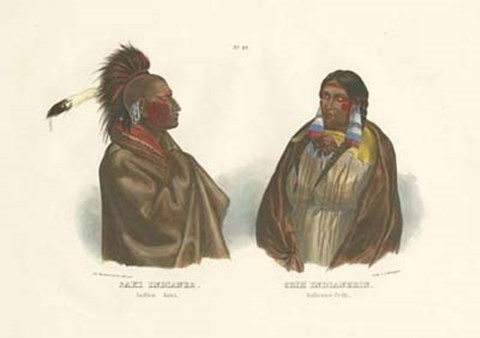 Framed Saki Indianer Print