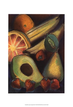 Framed Luscious Tropical Fruit II Print