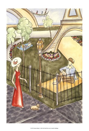 Framed Parisian Holiday I Print