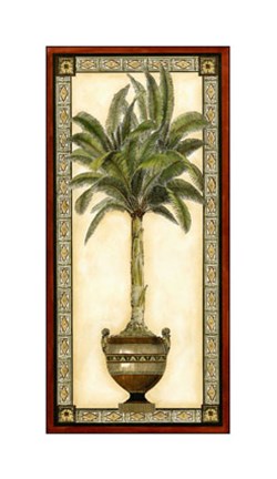 Framed Red Bordered Palm II Print