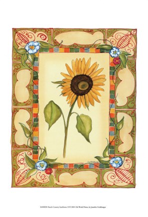 Framed French Country Sunflower II Print