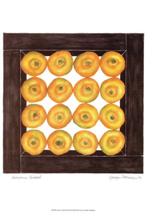 Framed Lemons Cubed Print