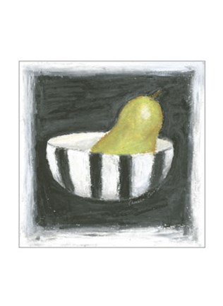 Framed Pear in Bowl Print