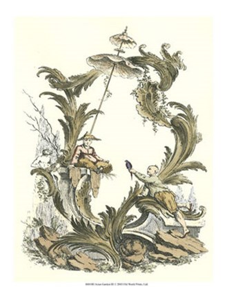 Framed Asian Garden III Print