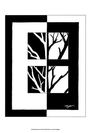 Framed Minimalist Tree II Print