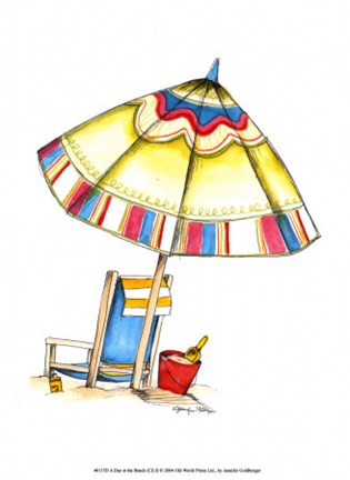 Framed Day at the Beach (CI) II Print