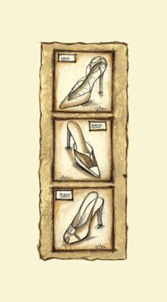 Framed Printed-Sepia Shoes I Print