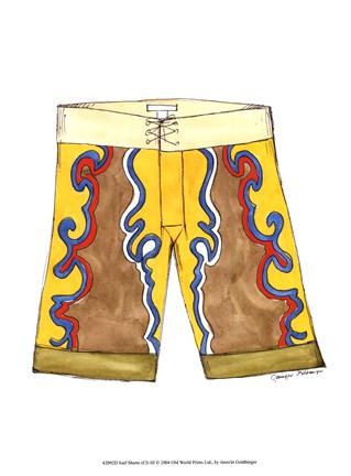 Framed Surf Shorts (CI) III Print