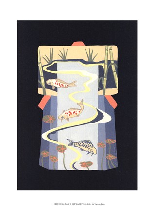 Framed Koi Pond Print
