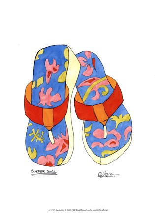 Framed Surfer Girl Print