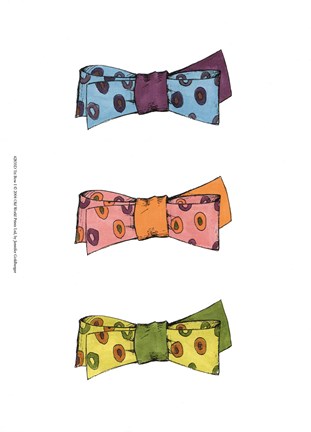 Framed Tri Bow I Print