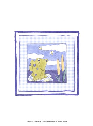 Framed Frog with Plaid (PP) II Print