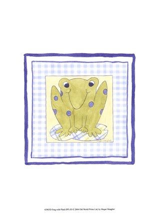 Framed Frog with Plaid (PP) III Print