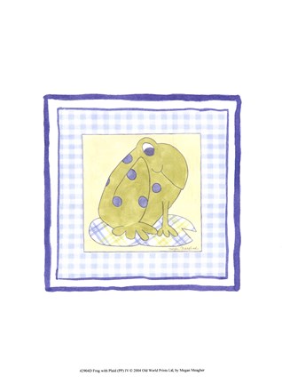 Framed Frog with Plaid (PP) IV Print