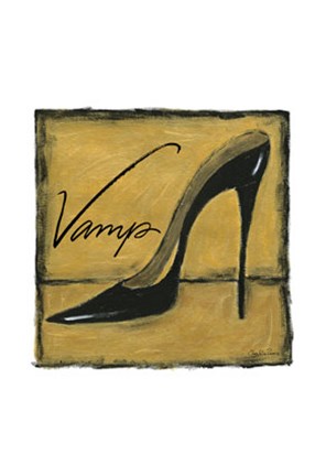 Framed Vamp on Gold Print