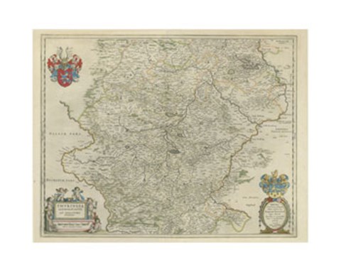 Framed Thvringia Map Print