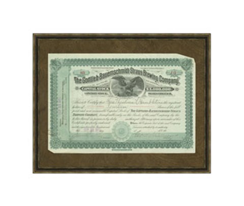 Framed Gottlieb Straus Brewing Co. Print