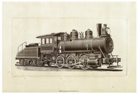 Framed Train Engine IV Print