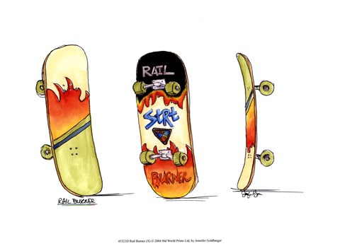 Framed Rail Burner Print