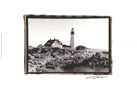Framed Portland Headlight II Print