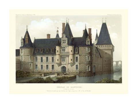 Framed French Chateaux II Print