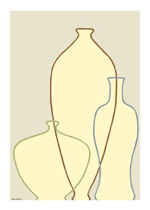 Framed Linear Vessels II Print