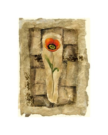 Framed Gilded Poppy I Print