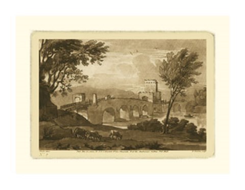 Framed Pastoral Landscape III Print