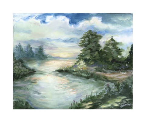 Framed Cerulean Sunrise Print