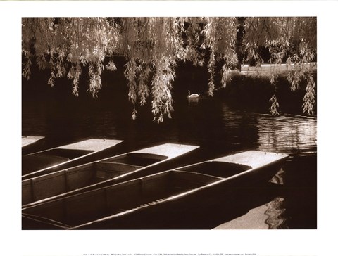 Framed Punts on the River Cam, Cambridge Print