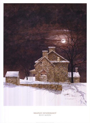 Framed Rust Moon Print