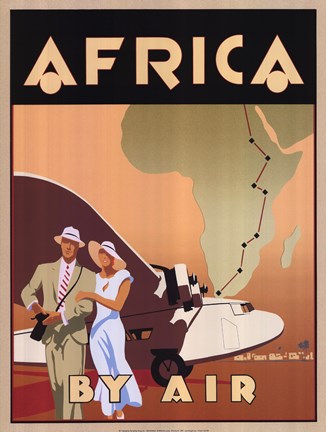 Framed Africa by Air Print