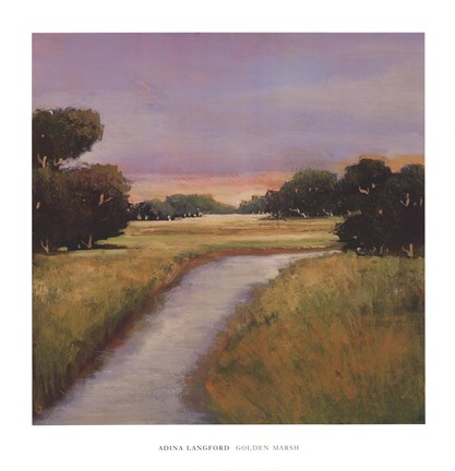 Framed Golden Marsh Print