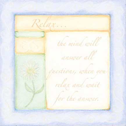 Framed Spa series - Relax Print