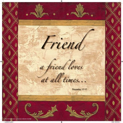 Framed Words to Live By, Traditional - Friend Print