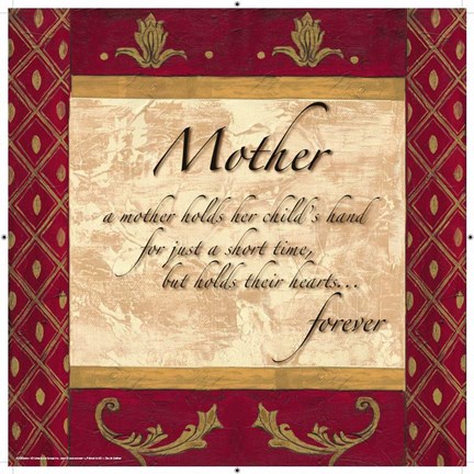 Framed Words to Live By, Traditional - Mother Print