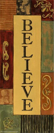 Framed Words to Live By, Word...Believe Print