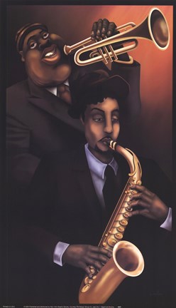 Framed Jazz City 1 Print