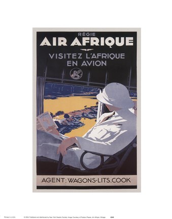 Framed Air Afrique Print