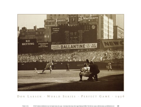 Framed Don Larsen - Perfect Game Print