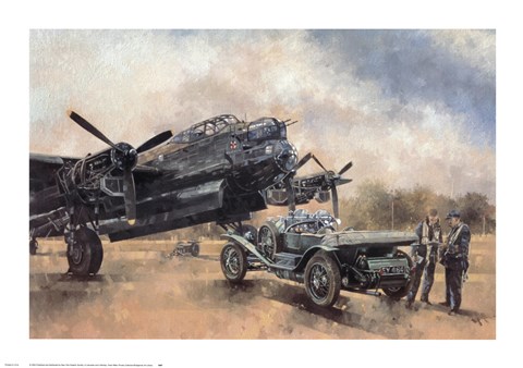 Framed Lancaster and a Bentley Print