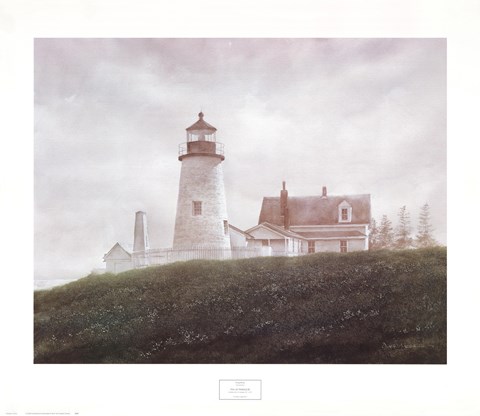 Framed Fog at Pemaquid Print