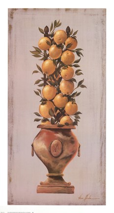 Framed Trellis and Urn I Print