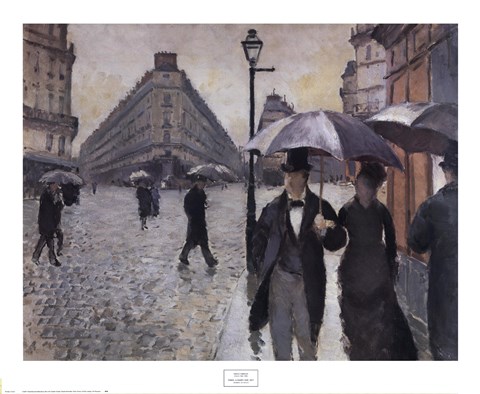 Framed Paris, a Rainy Day, 1877 Print