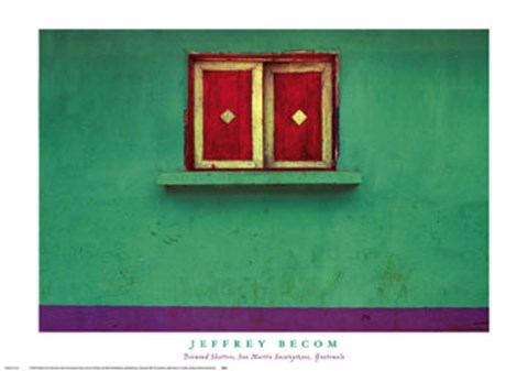 Framed Diamond Shutters, San Martin Sacatepequez, Guatemala Print