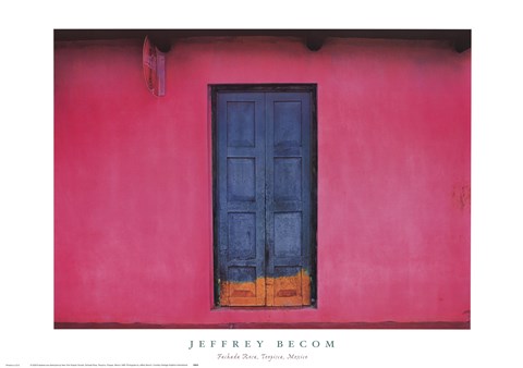 Framed Fachada Rosa, Teopisca, Mexico Print